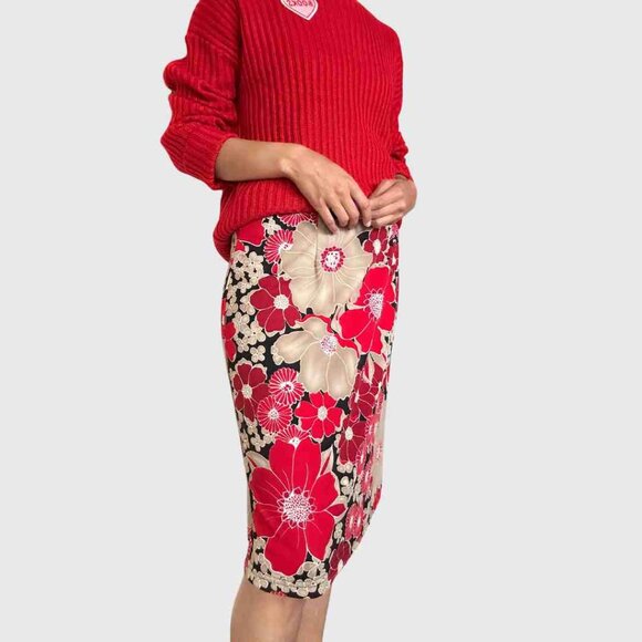Wetoo Sportswear 2000s Earthy Floral Midi Skirt – Size M, Excellent Condition - Picture 1 of 3